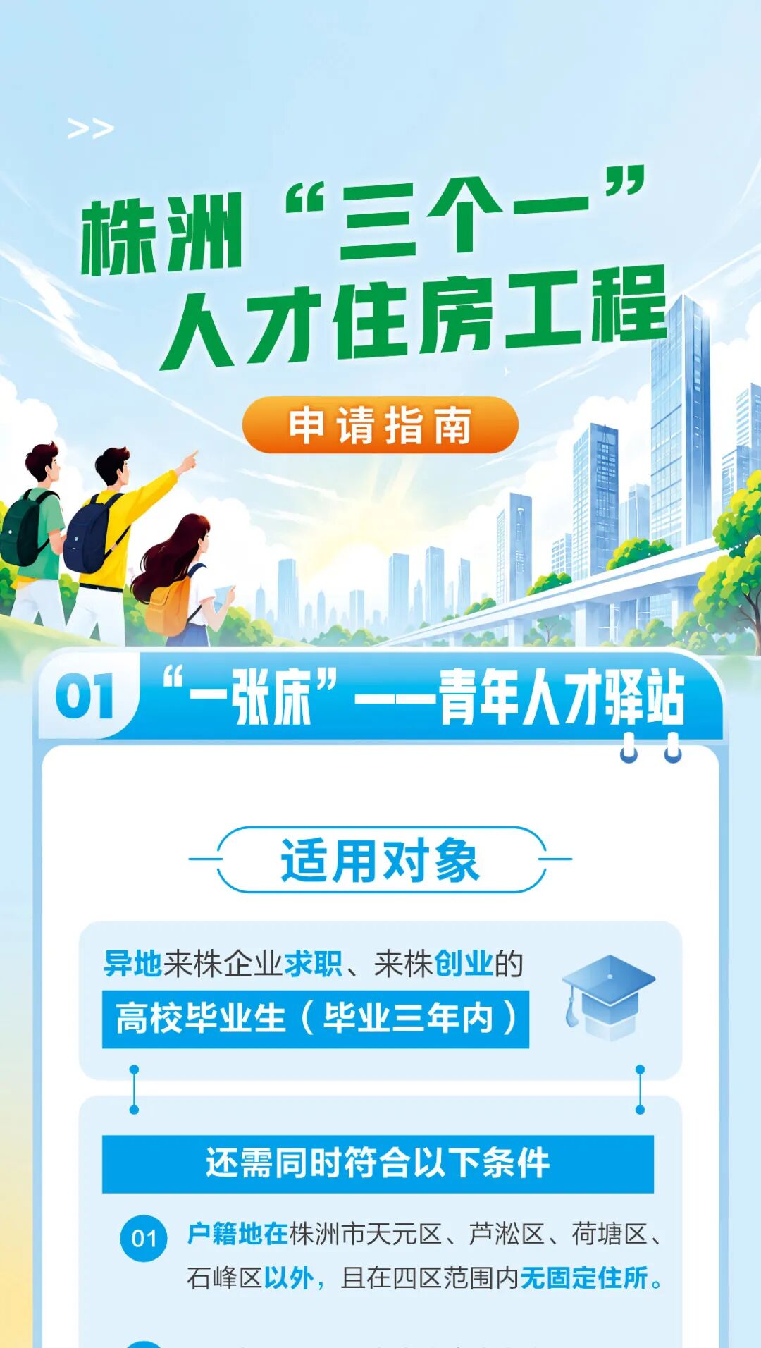 株洲“三个一”人才住房工程申请指南