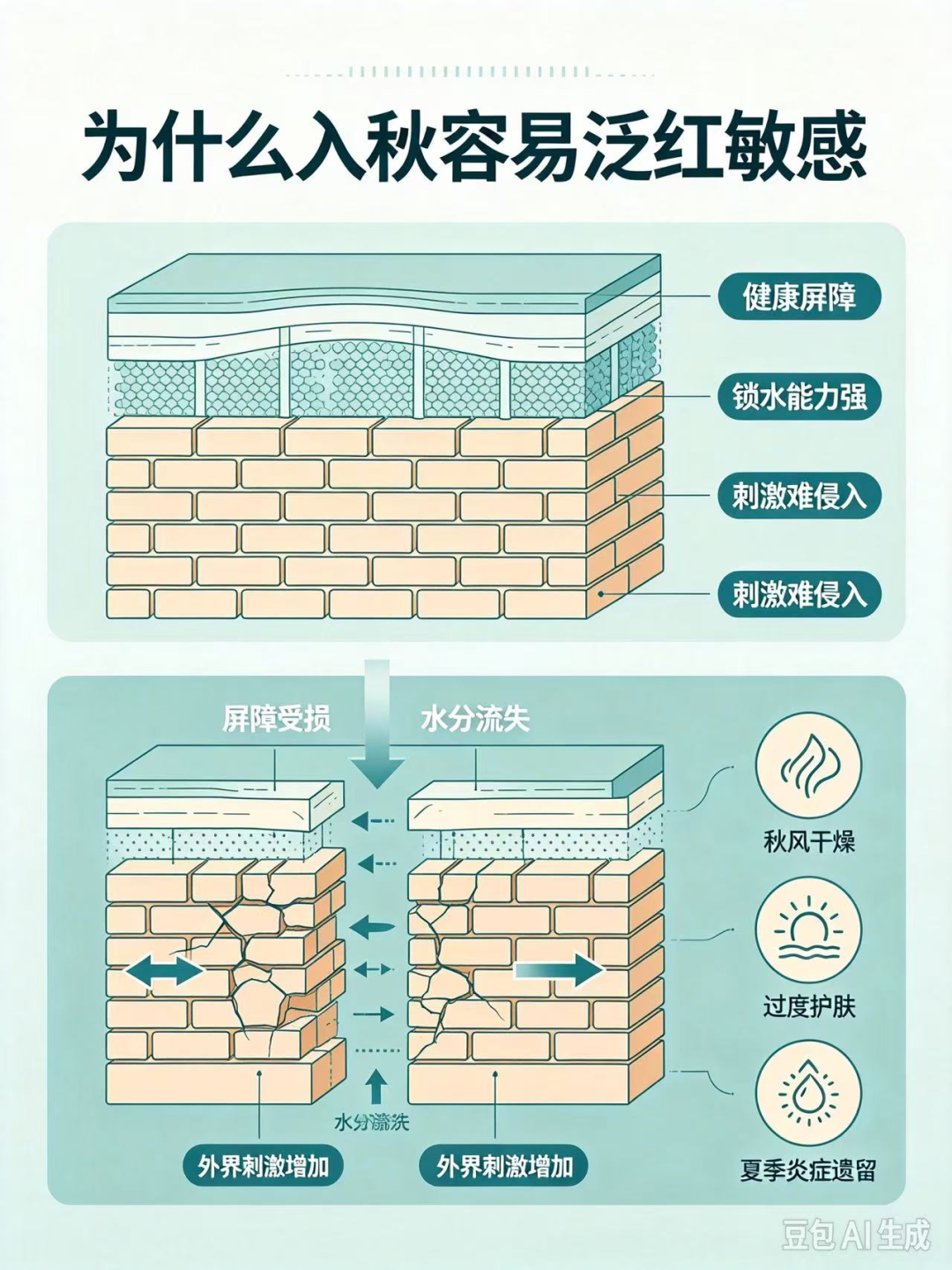 健康科普 | 秋季皮肤屏障受损、泛红敏感高发,科学修护指南